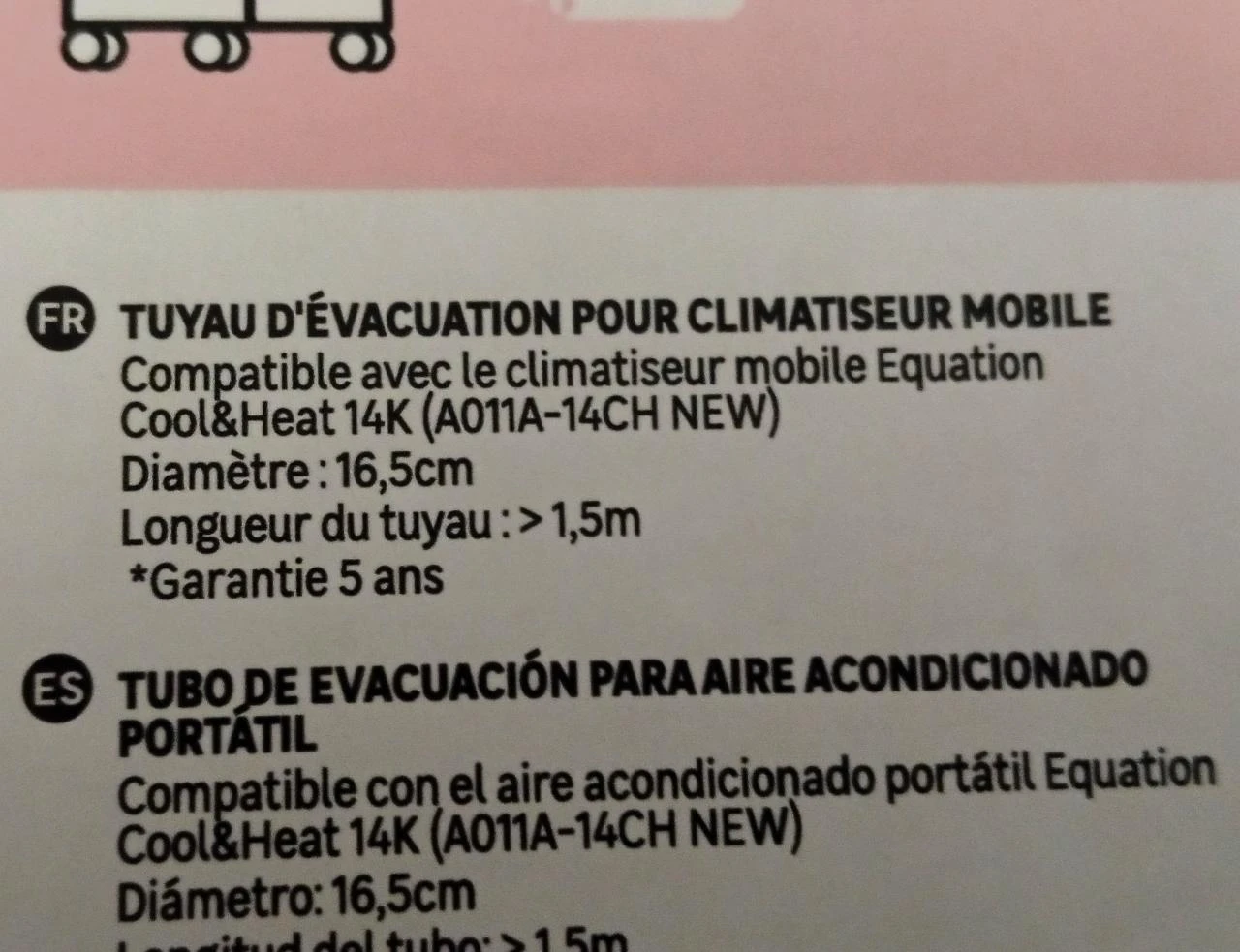 🌀 Tuyau d'évacuation climatiseur Equation Diam 16 cm 1,5m - Cool&Heat 14k – photo 6
